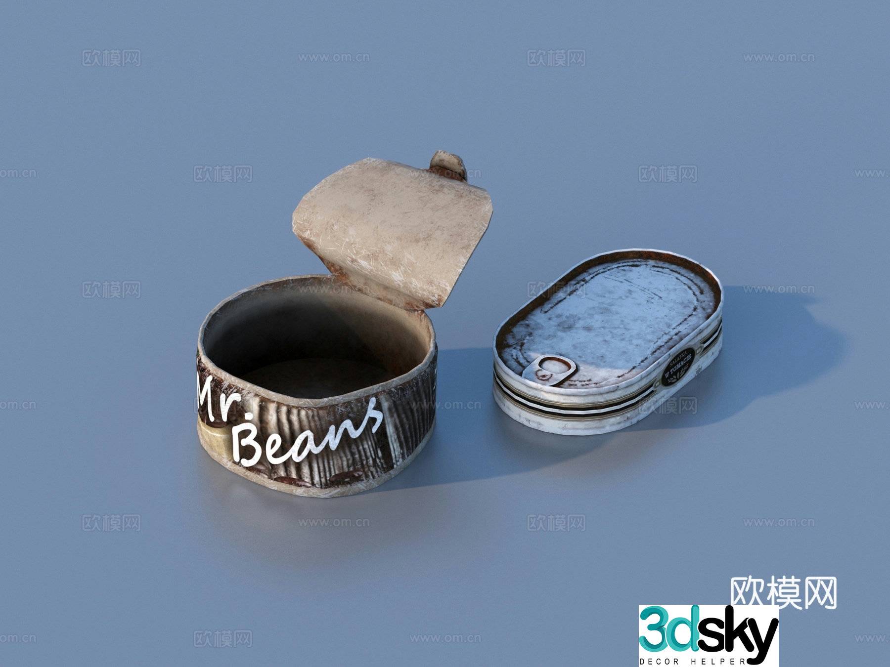 Canned lunch meat canned instant canned 3D model