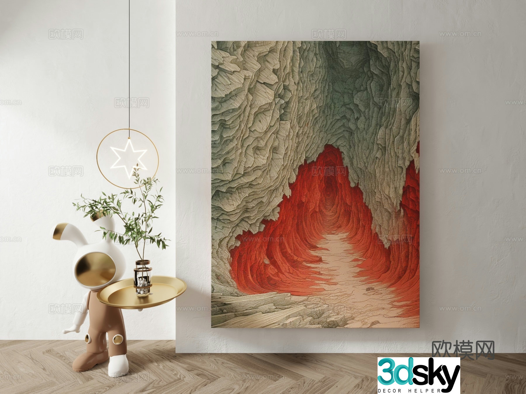 Modern decorative painting 3d model