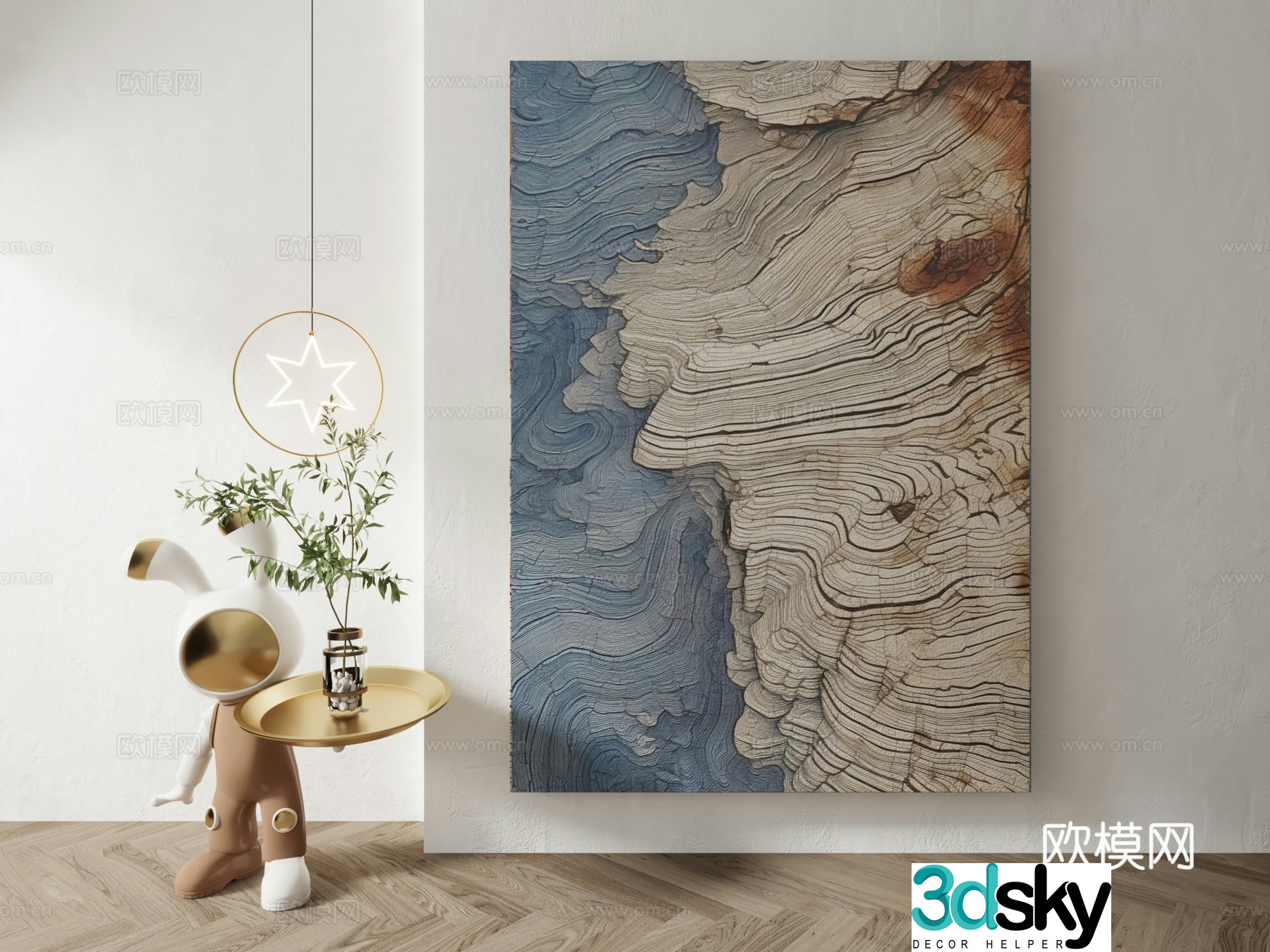 Modern decorative painting 3d model