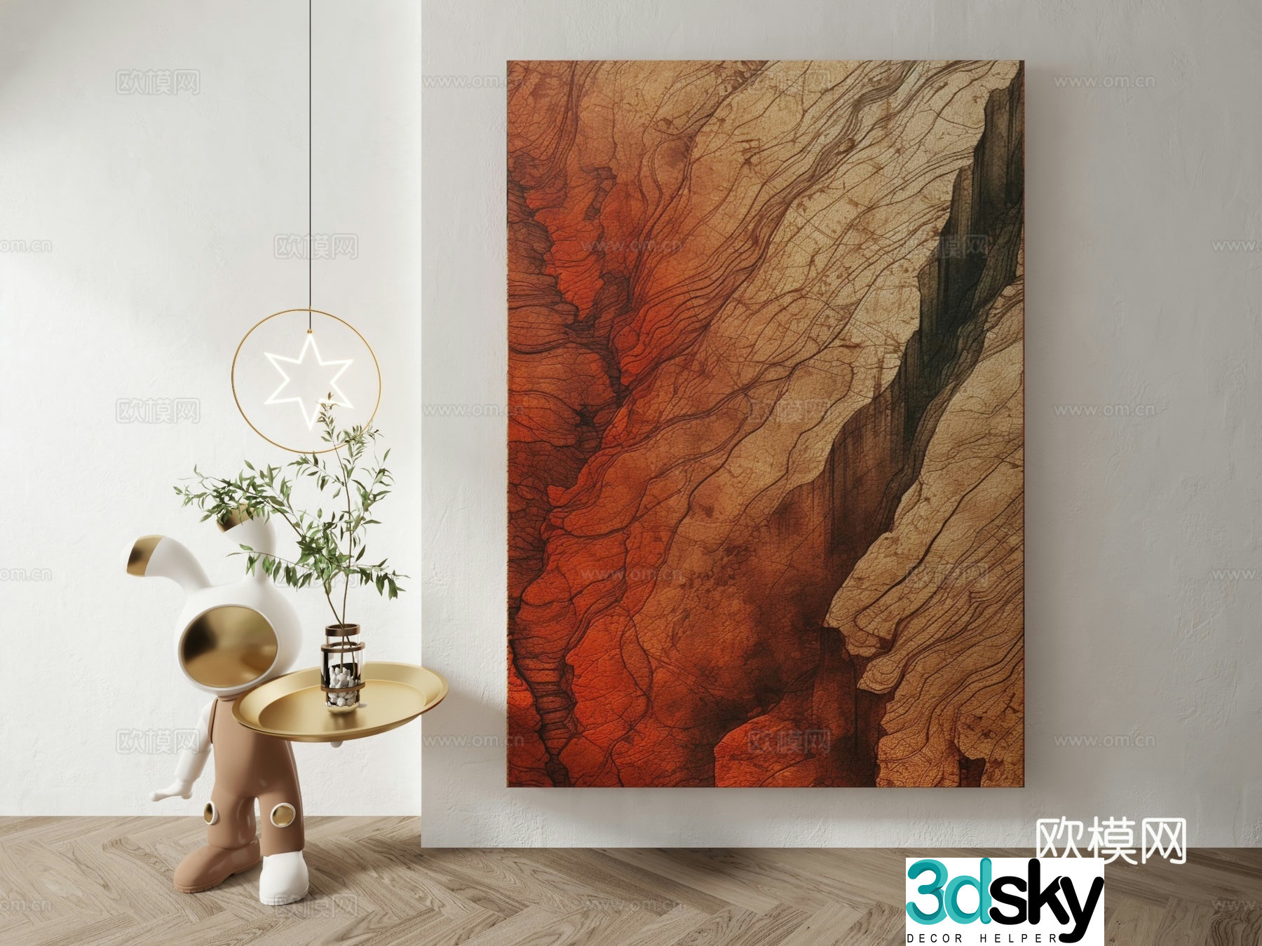 Modern decorative painting 3d model