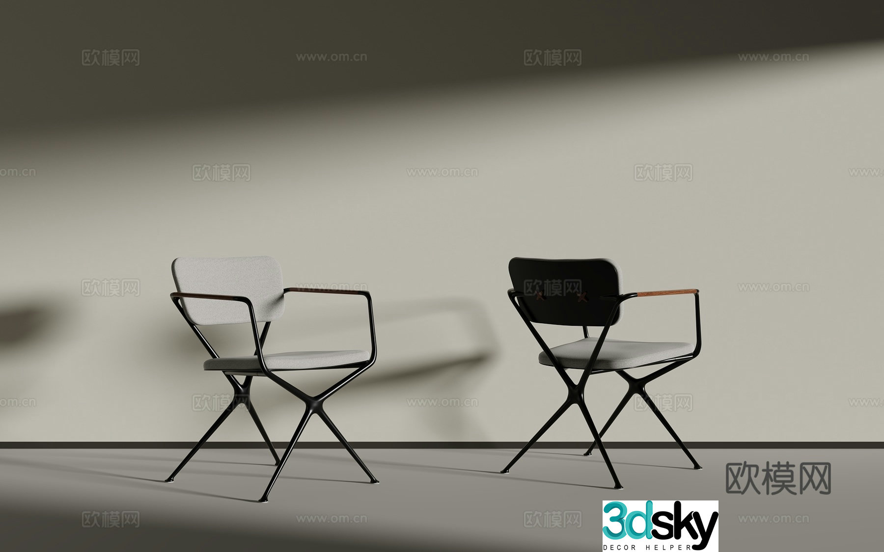 Modern single chair 3d model