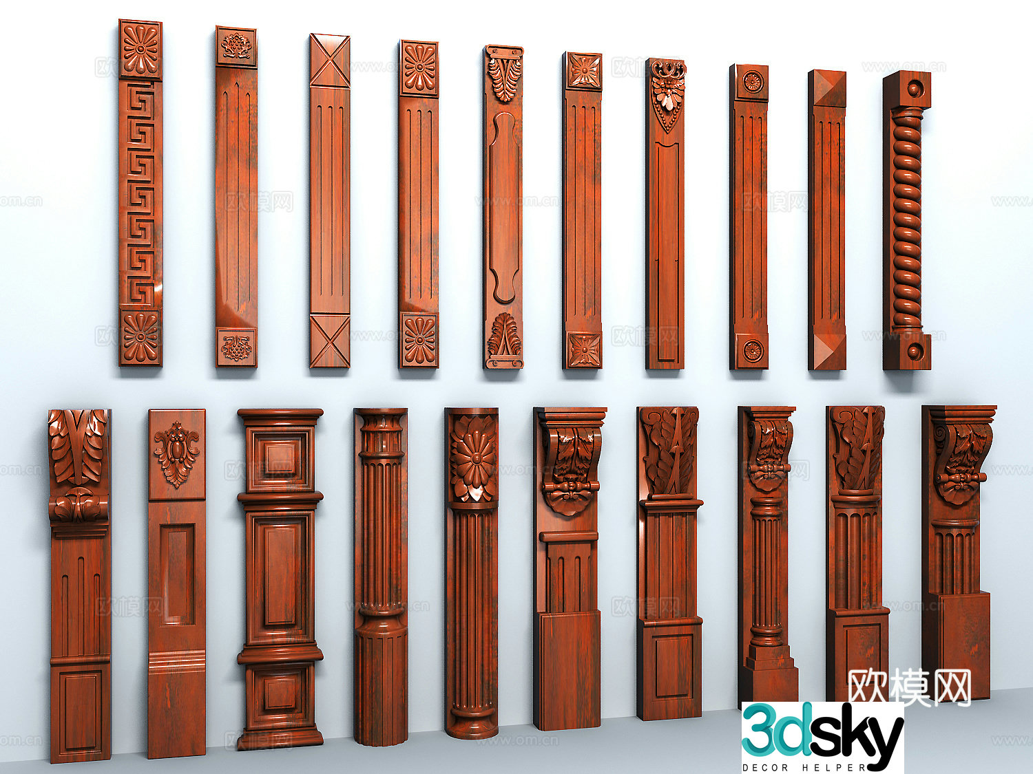 Roman column 3d model