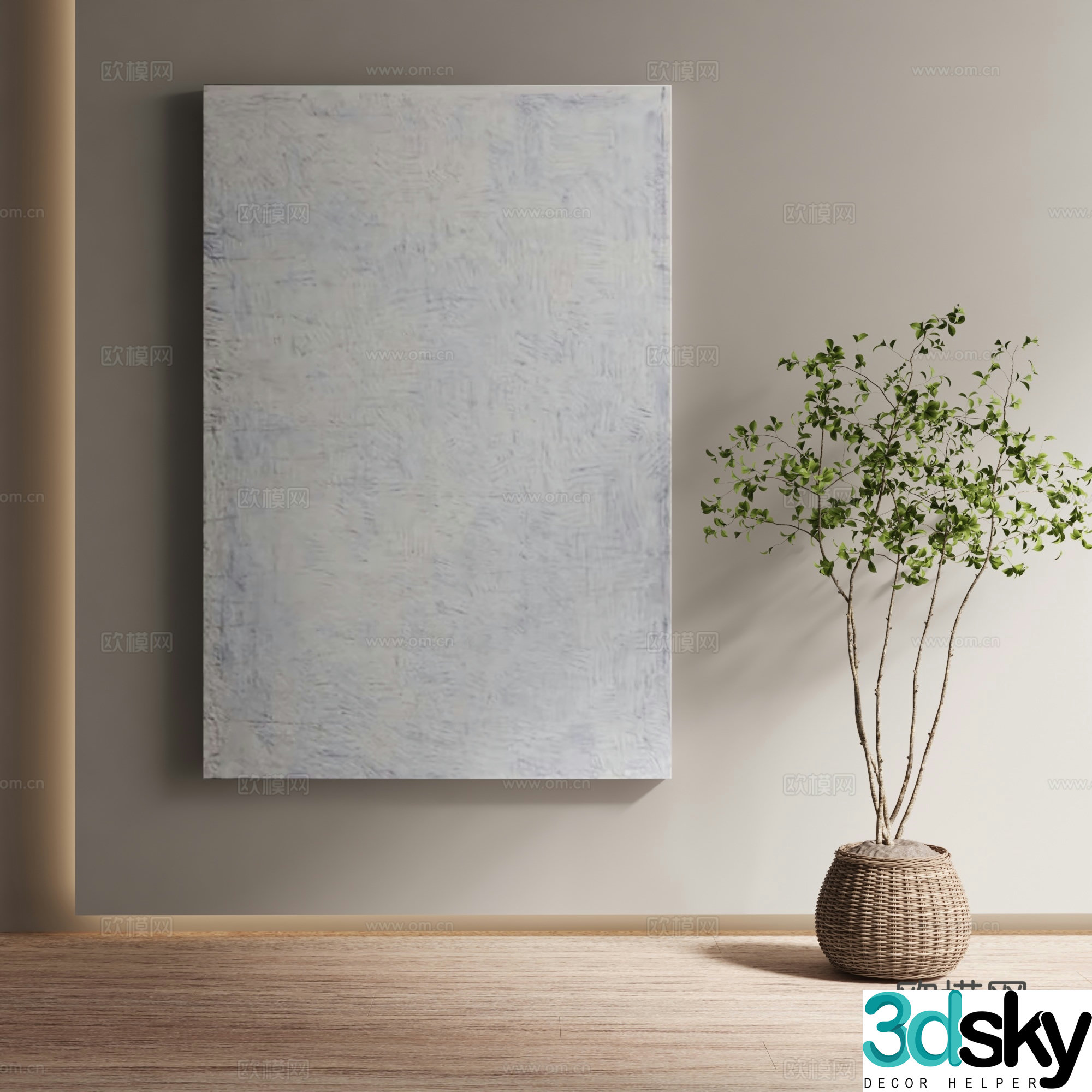 Modern decorative painting 3d model