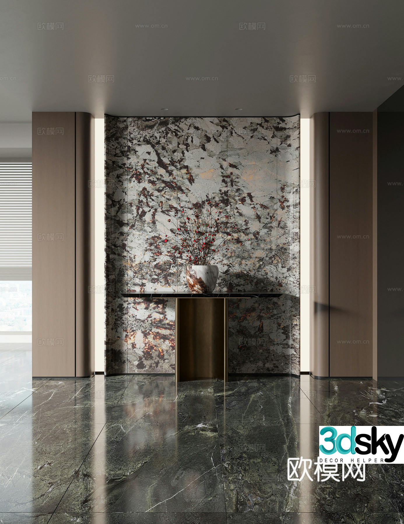 Modern art entrance 3d model