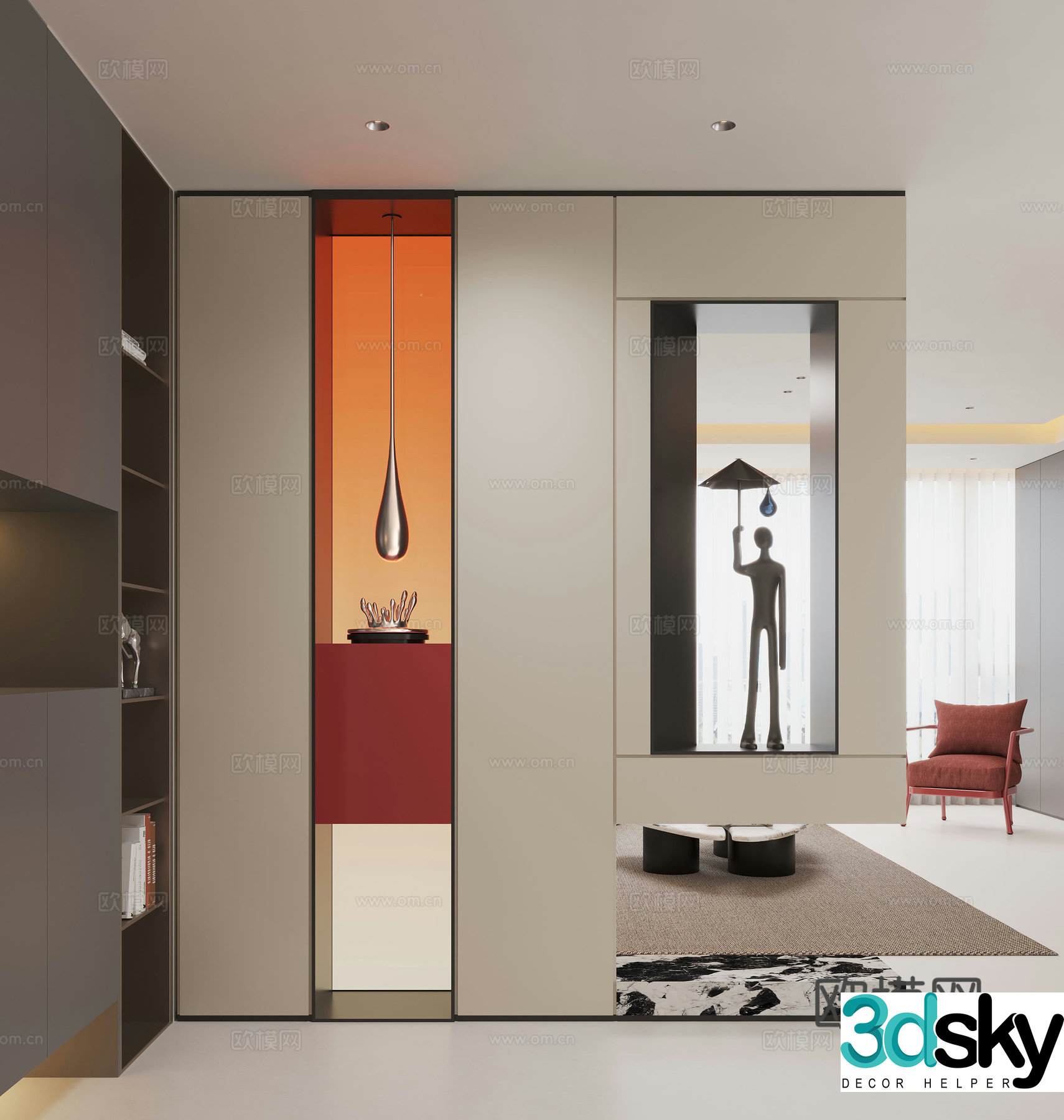 Modern entrance hallway Decorative entrance hallway Entrance entrance hallway 3D model