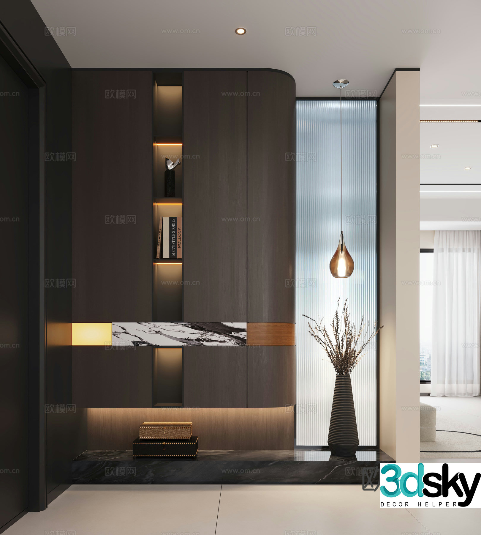 Modern entrance hallway Decorative entrance hallway Entrance entrance hallway 3D model