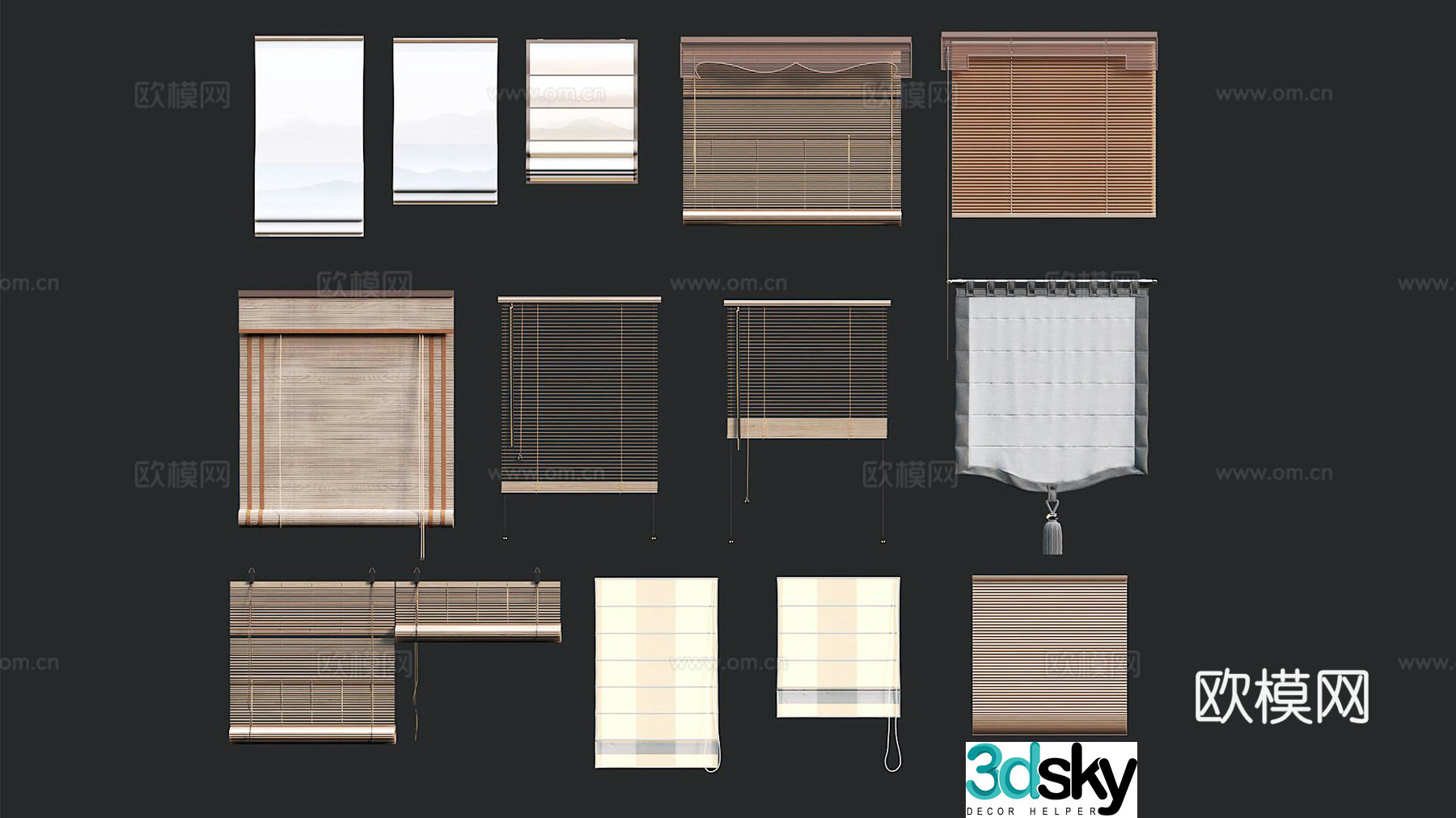 Louver blinds 3d model