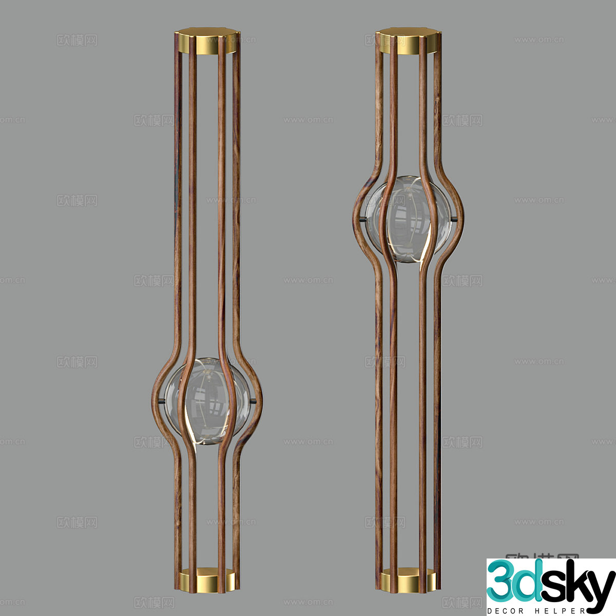 Modern light luxury minimalist floor lamp 3D model