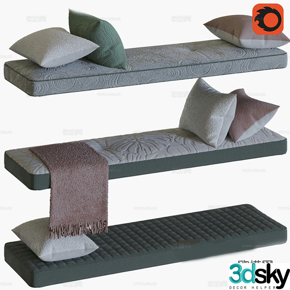 Single bed mattress 3d model