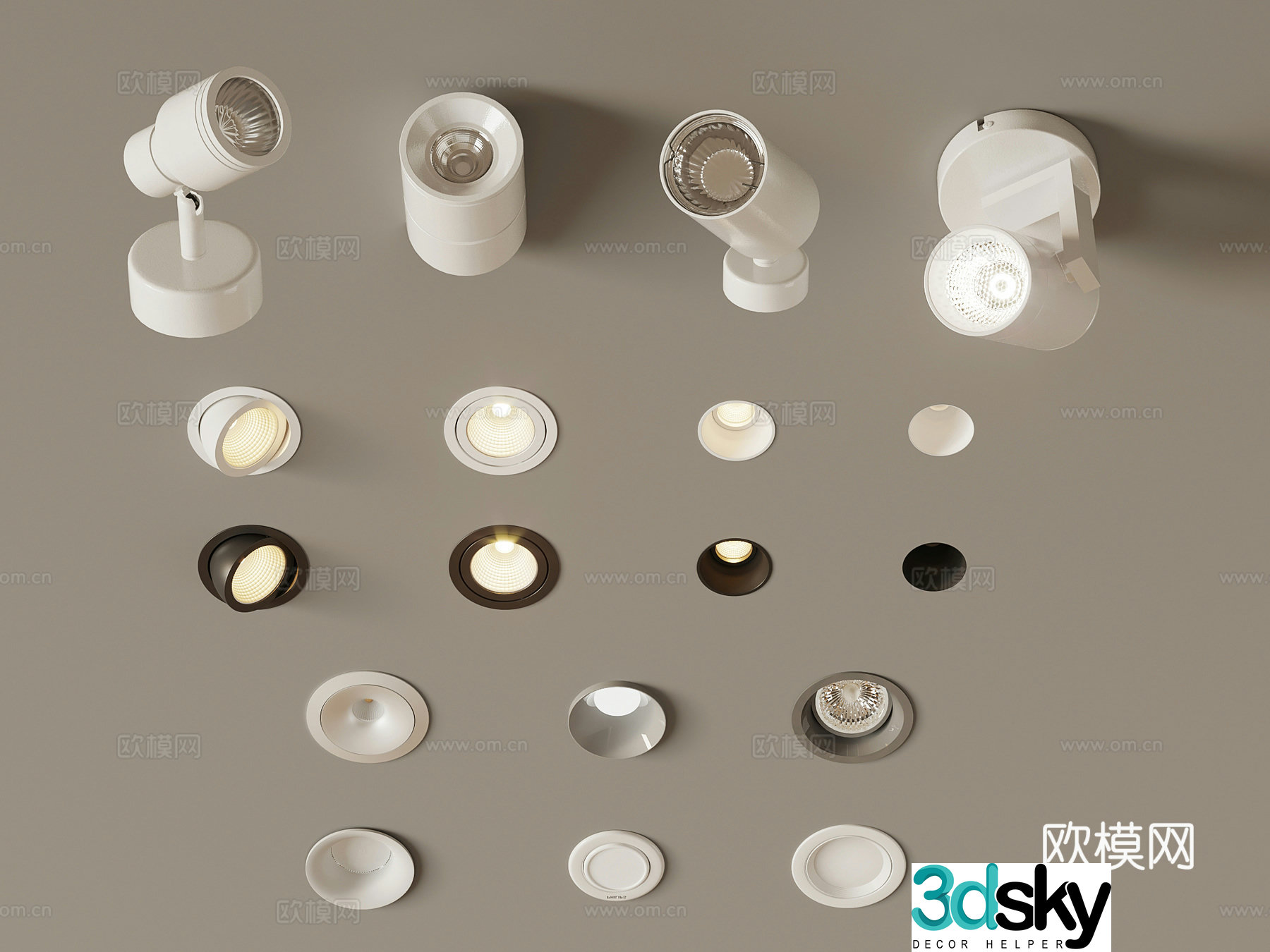 Modern downlight spotlight 3d model