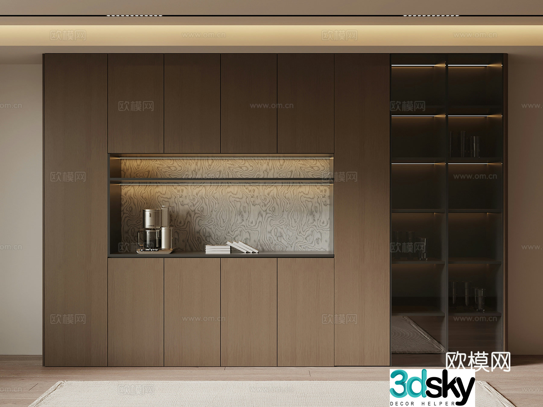 Modern Italian wine cabinet sideboard 3D model