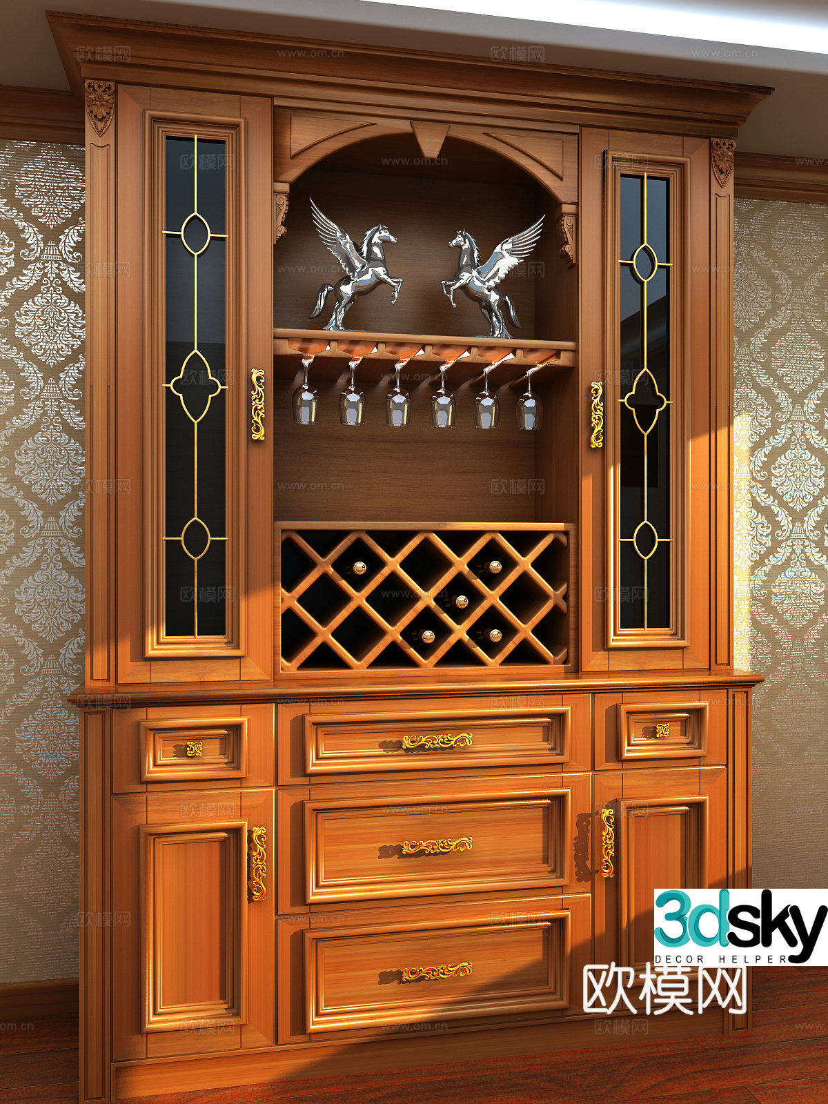 Wine cabinet 3d model