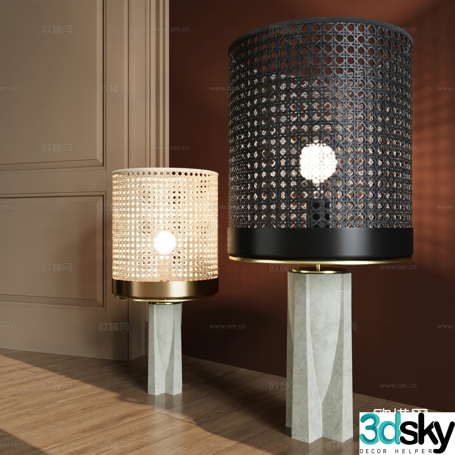 Modern desk lamp decorative lamp floor lamp 3d model