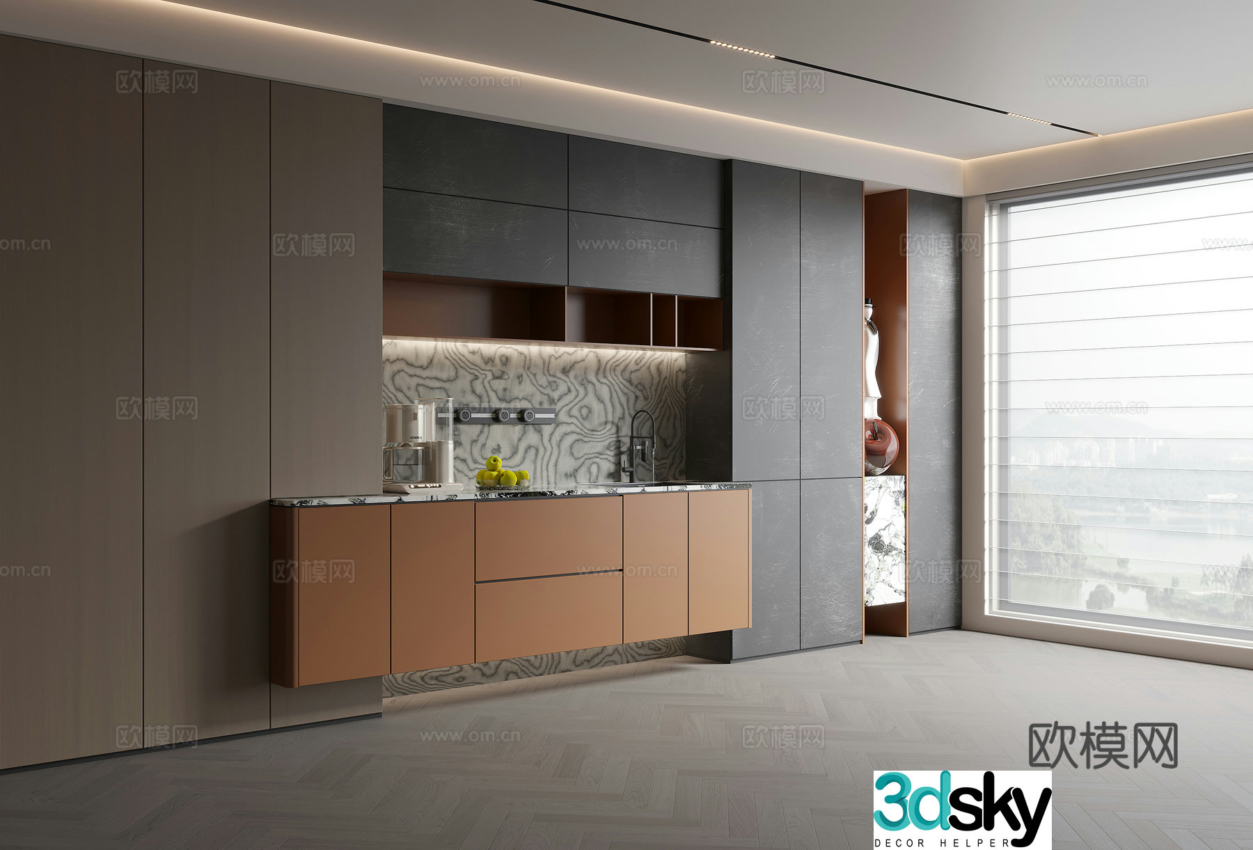 Modern Italian sideboard 3D model