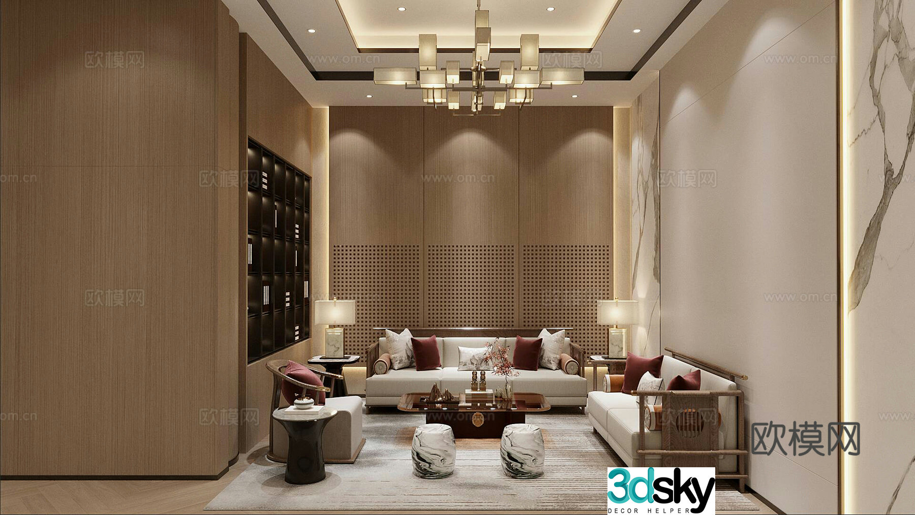 Tea room 3d model
