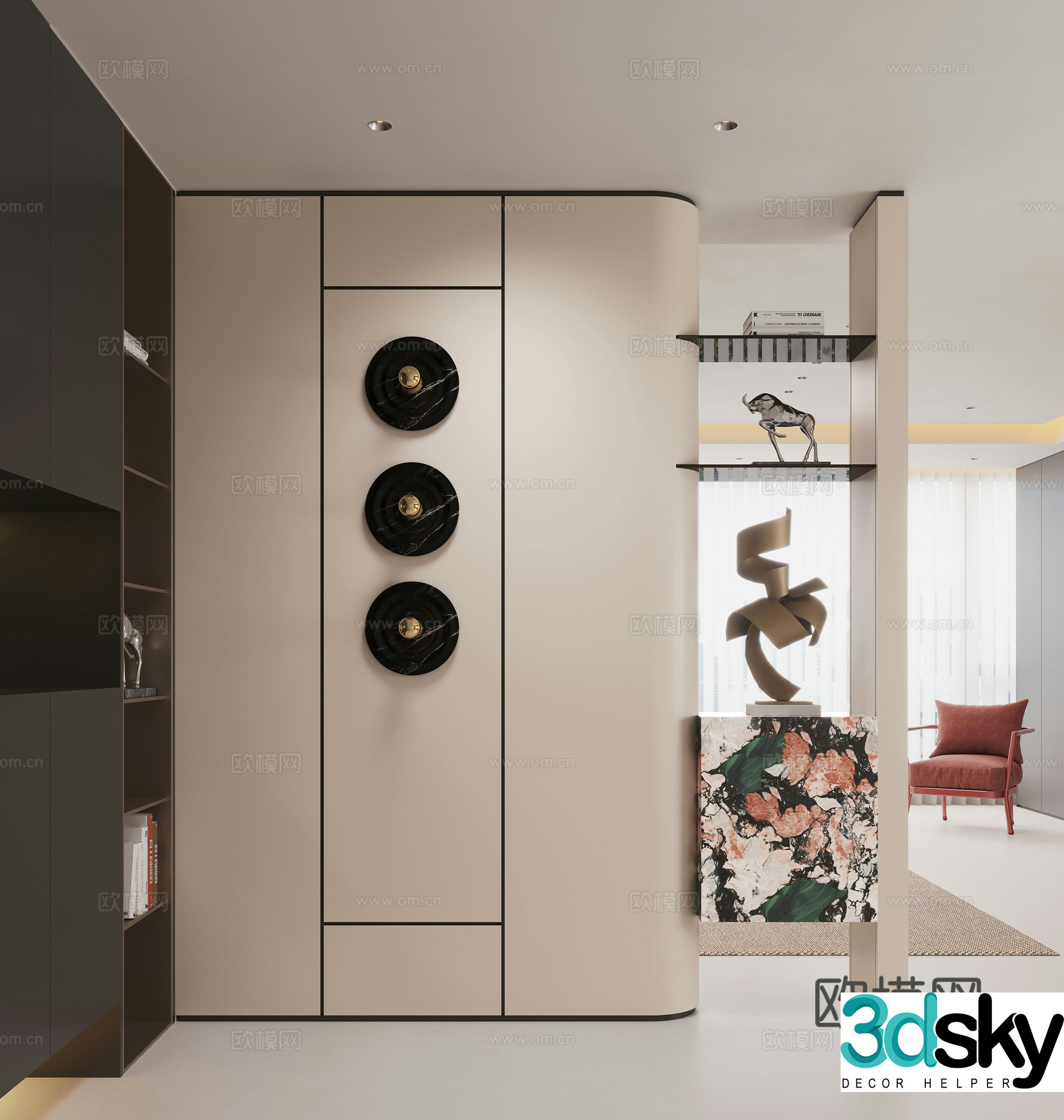Modern entrance hallway Decorative entrance hallway Entrance entrance hallway 3D model