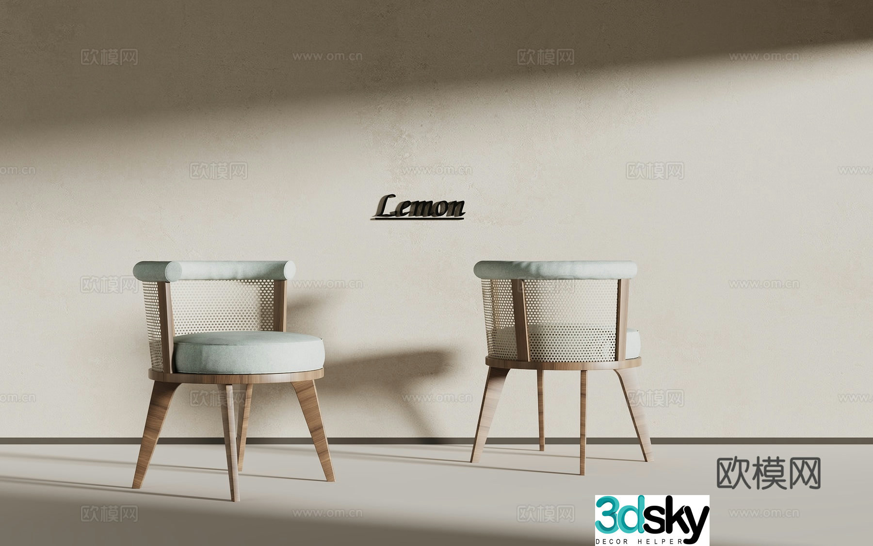 Medium-old single chair 3d model