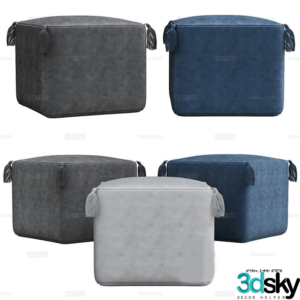 Stool Storage Stool Wear Shoe Stool 3D Model