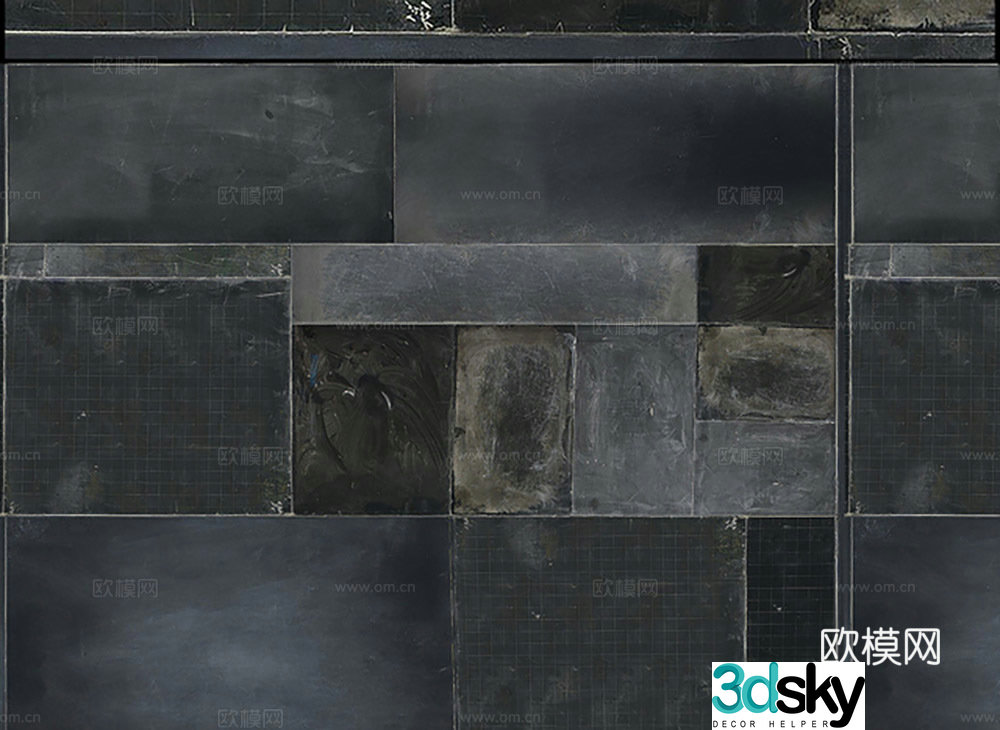 Parquet tiles Stone 3D model