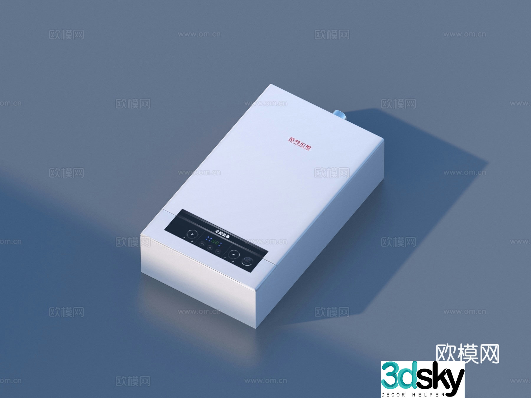Gas water heater 3D model