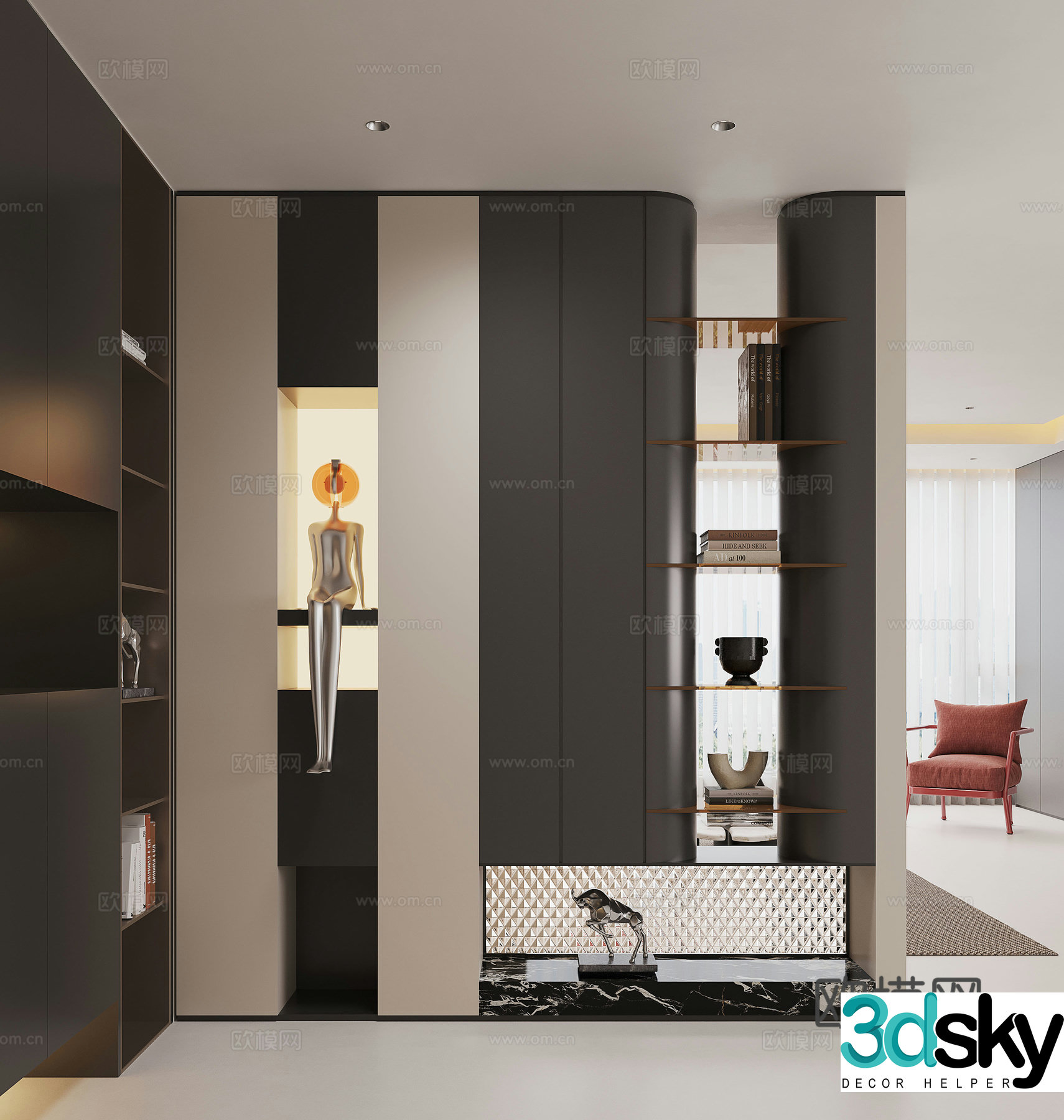 Modern entrance hallway Decorative entrance hallway Entrance entrance hallway 3D model