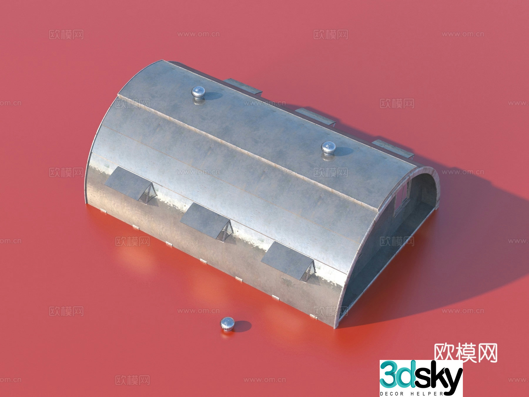 Temporary building Wind ball 3d model