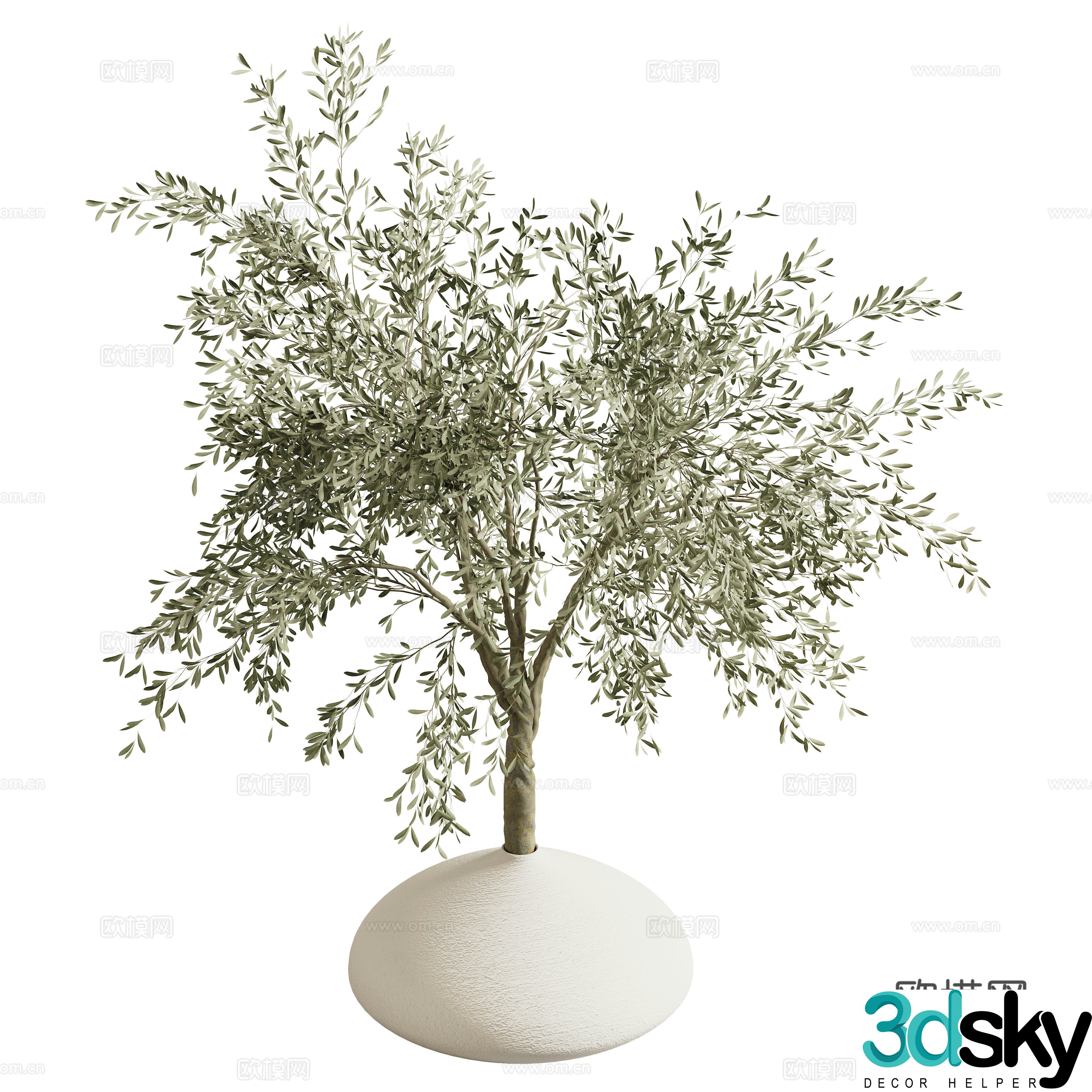 New Chinese vase flower art 3D model
