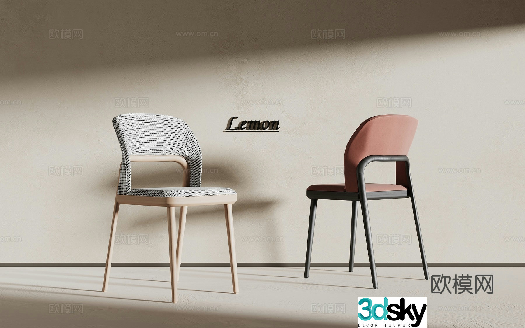 Modern single chair 3d model