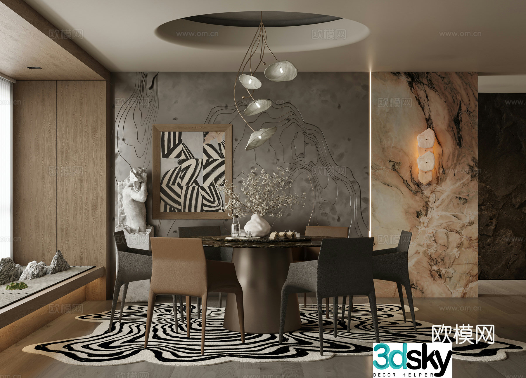 Modern restaurant 3d model