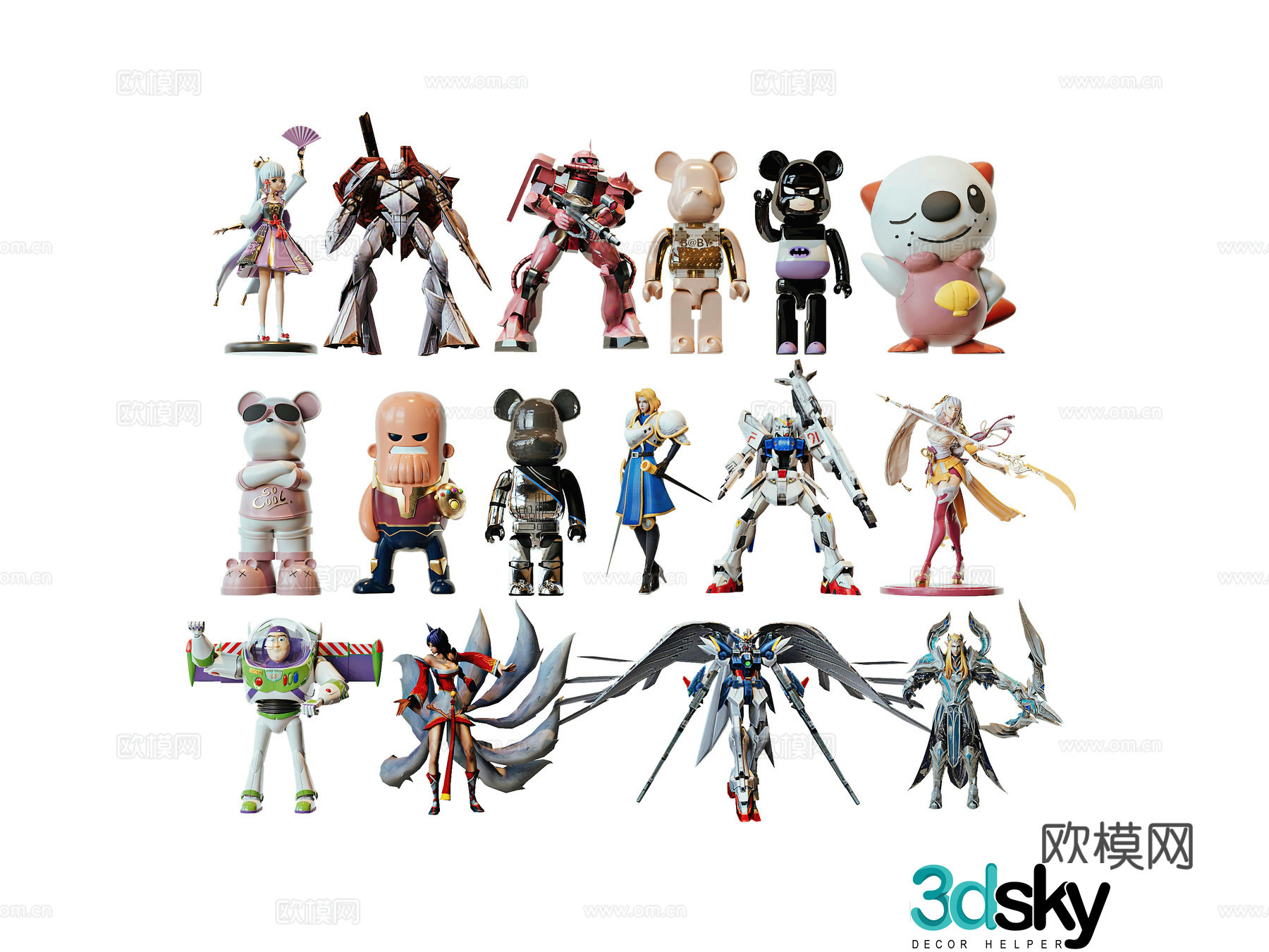 Modern toy figure 3d model