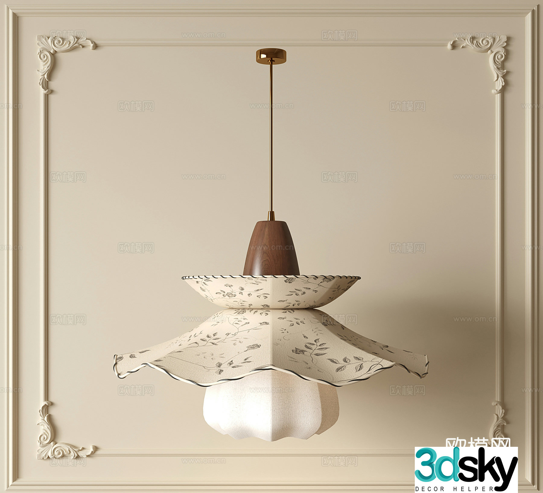 Song’s medieval chandelier Restaurant chandelier Bedroom chandelier 3D model