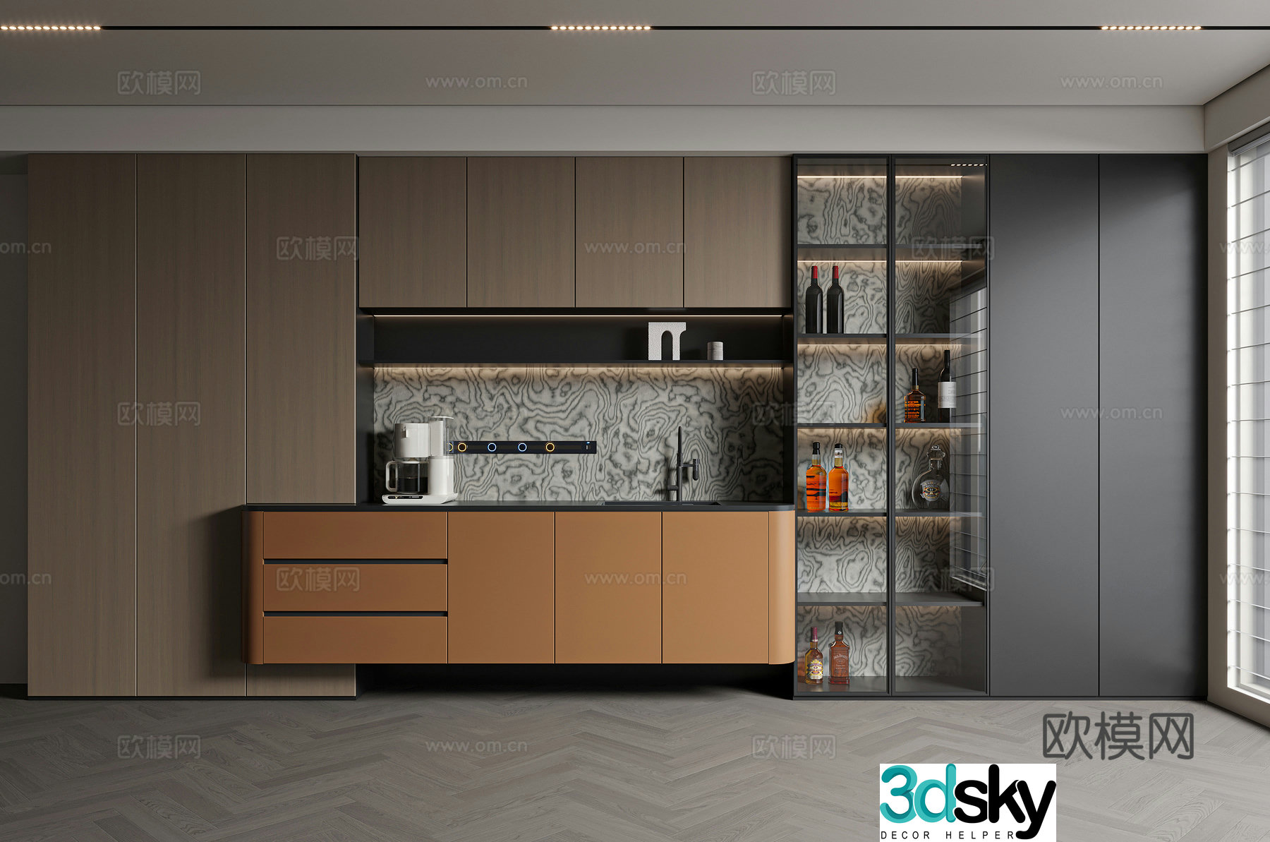 Modern Italian sideboard 3D model