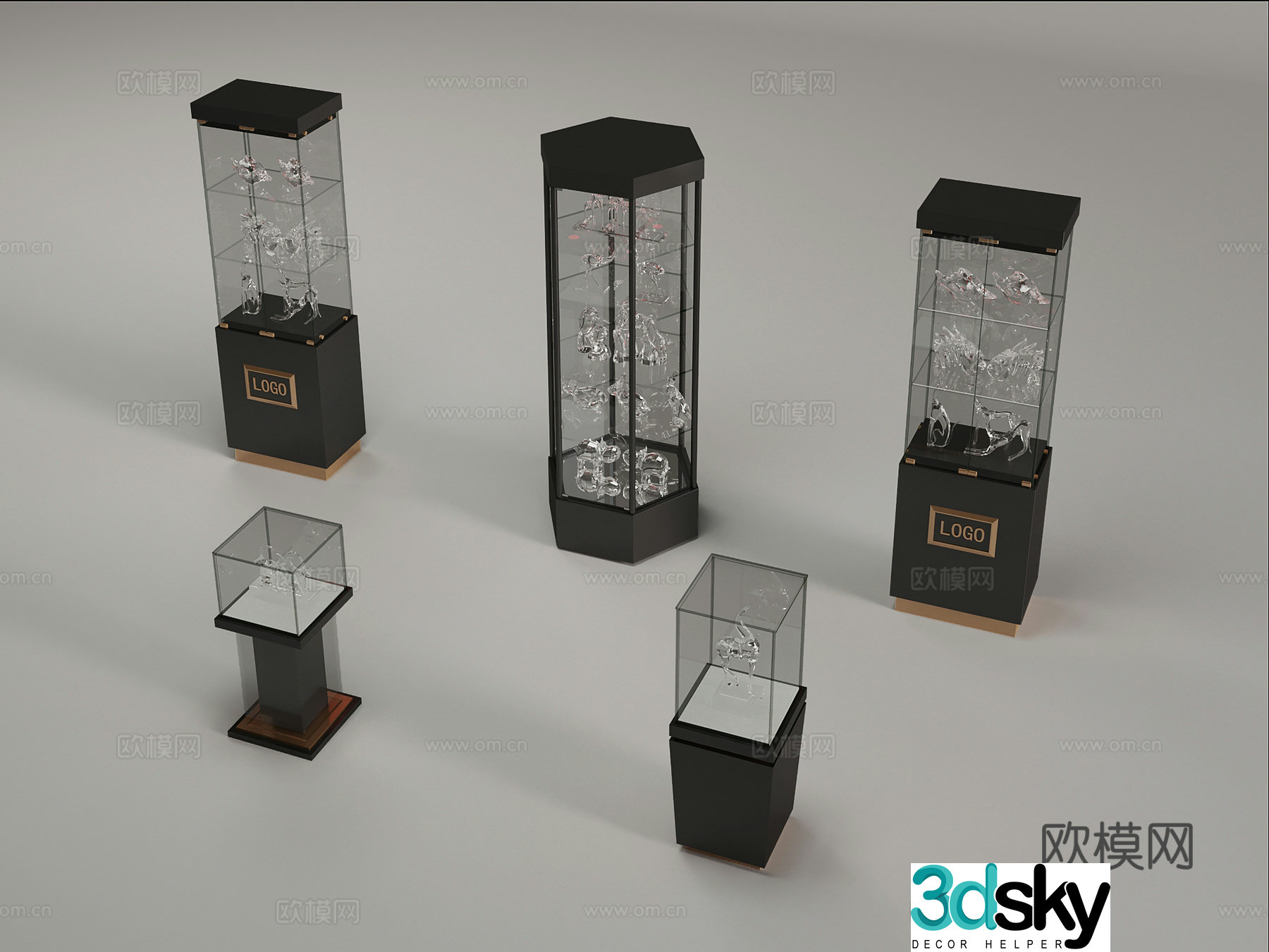 Display stand Showcase High cabinet Modeling cabinet Glass display cabinet Zhongdao cabinet 3D model