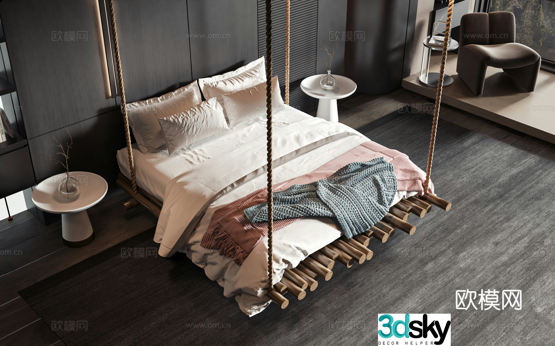 Modern style product bed 3d model