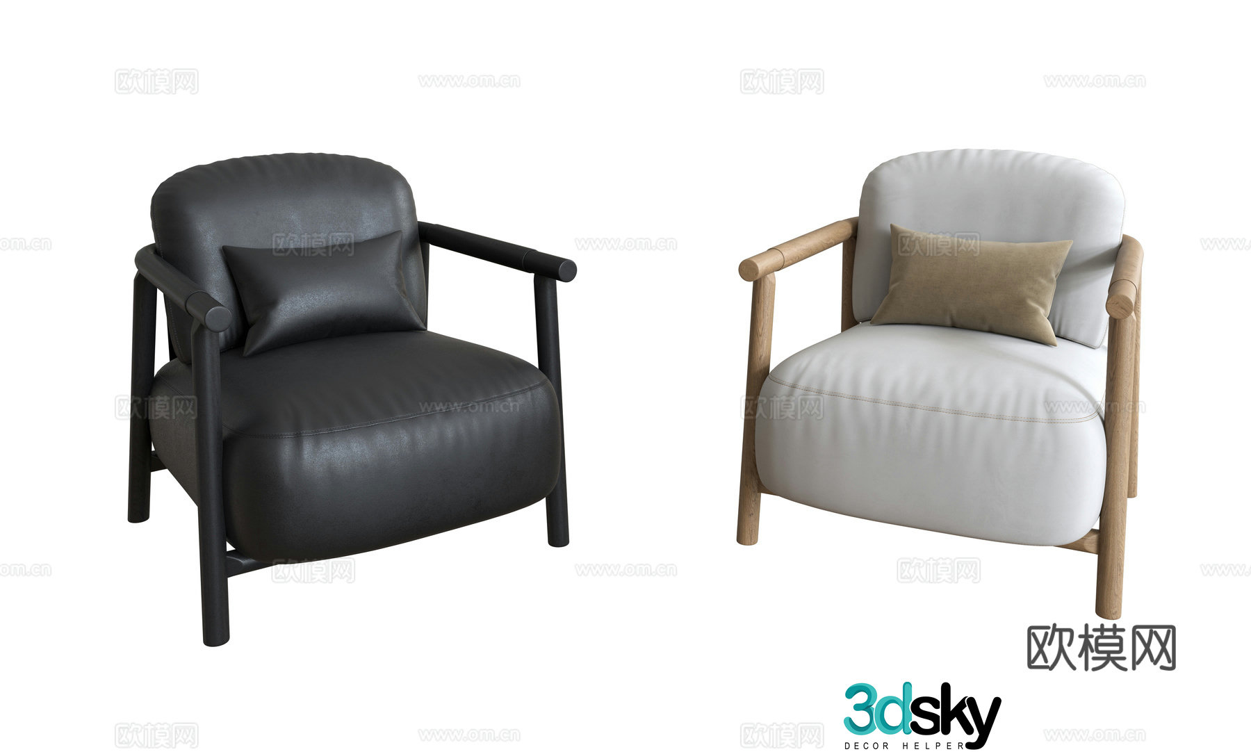 Modern leisure chair 3d model