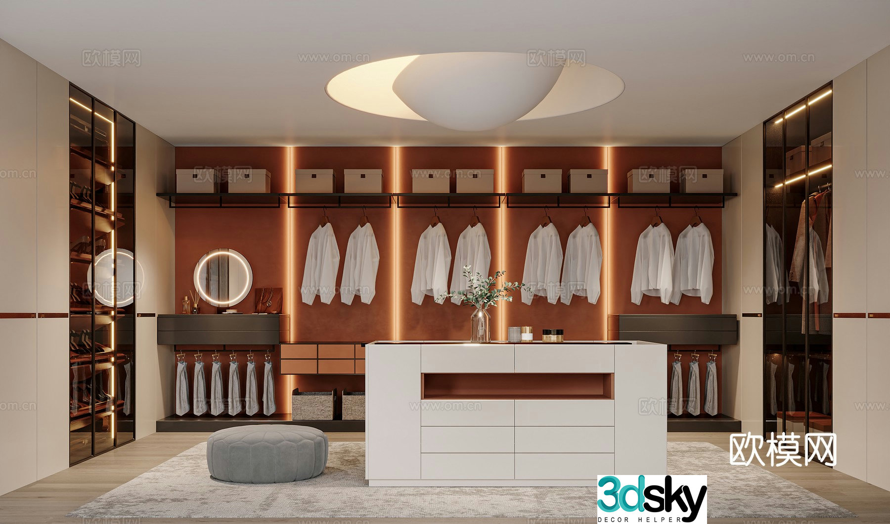 Modern cloakroom 3d model