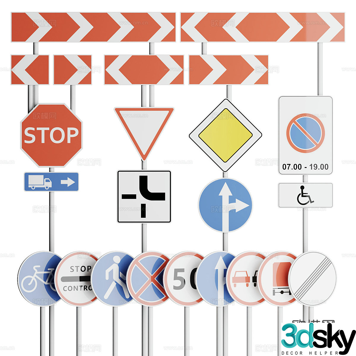 Traffic sign 3d model