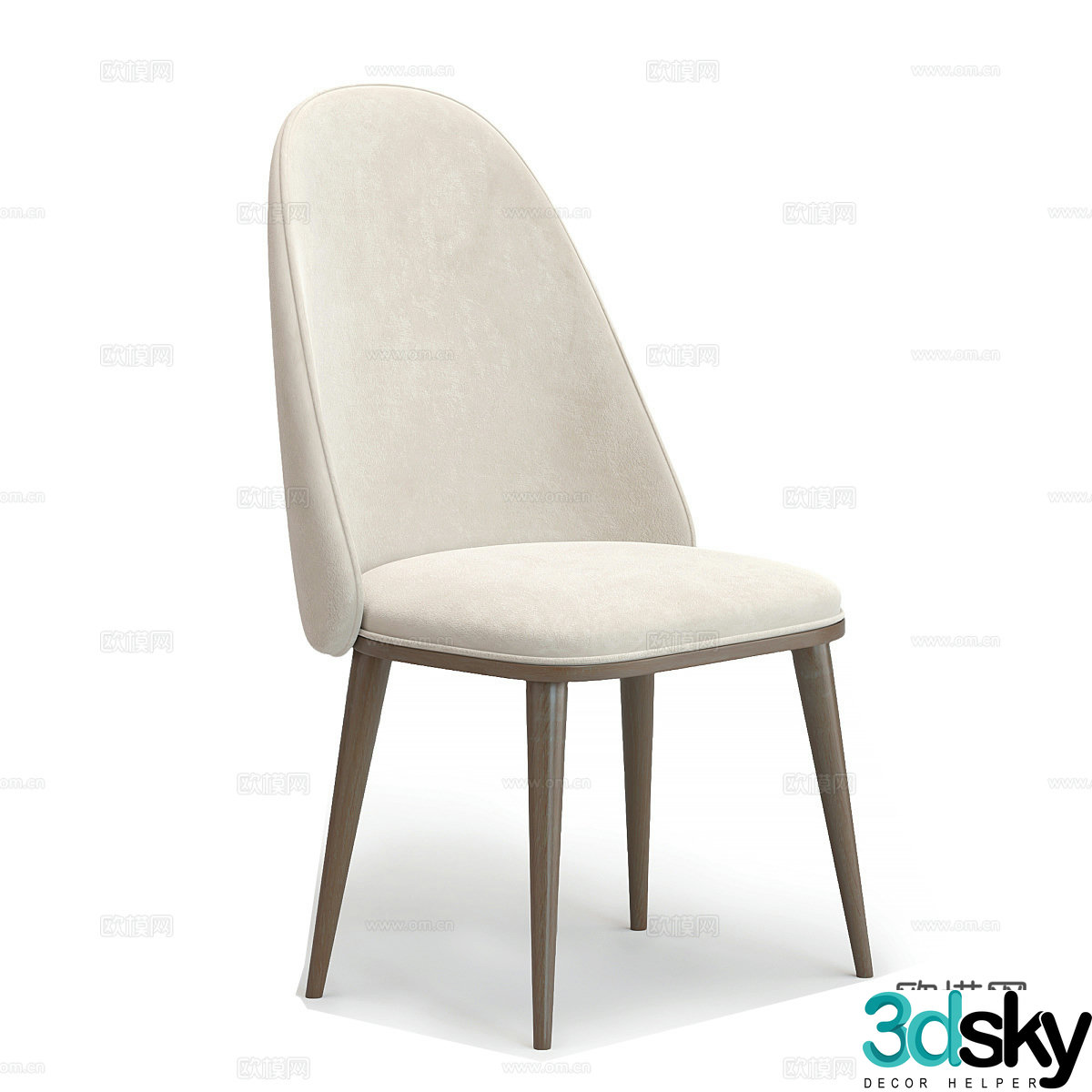 Modern minimalist chair Single chair Simple chair Leisure chair Dining chair 3d model