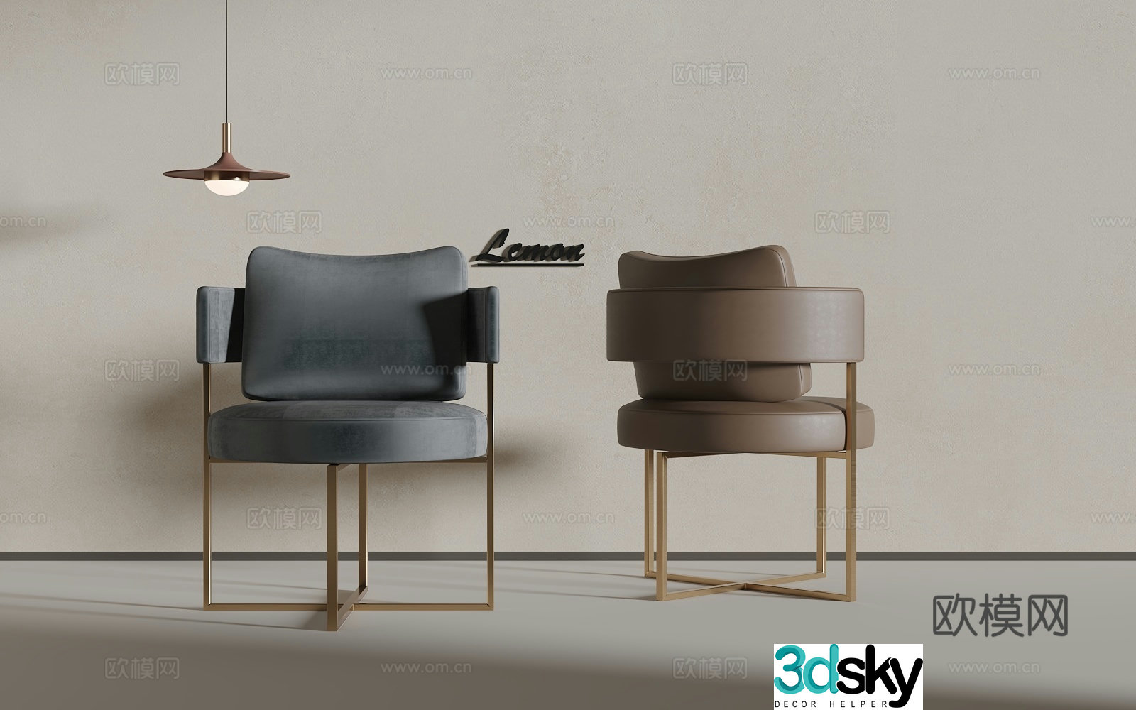 Light luxury seat 3D model