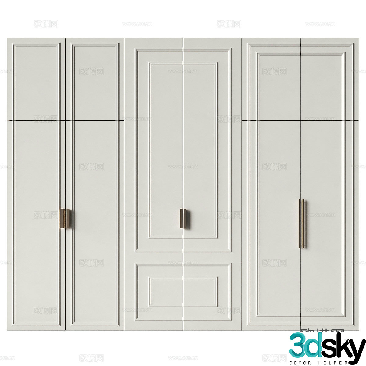 Modern light luxury wardrobe 3d model