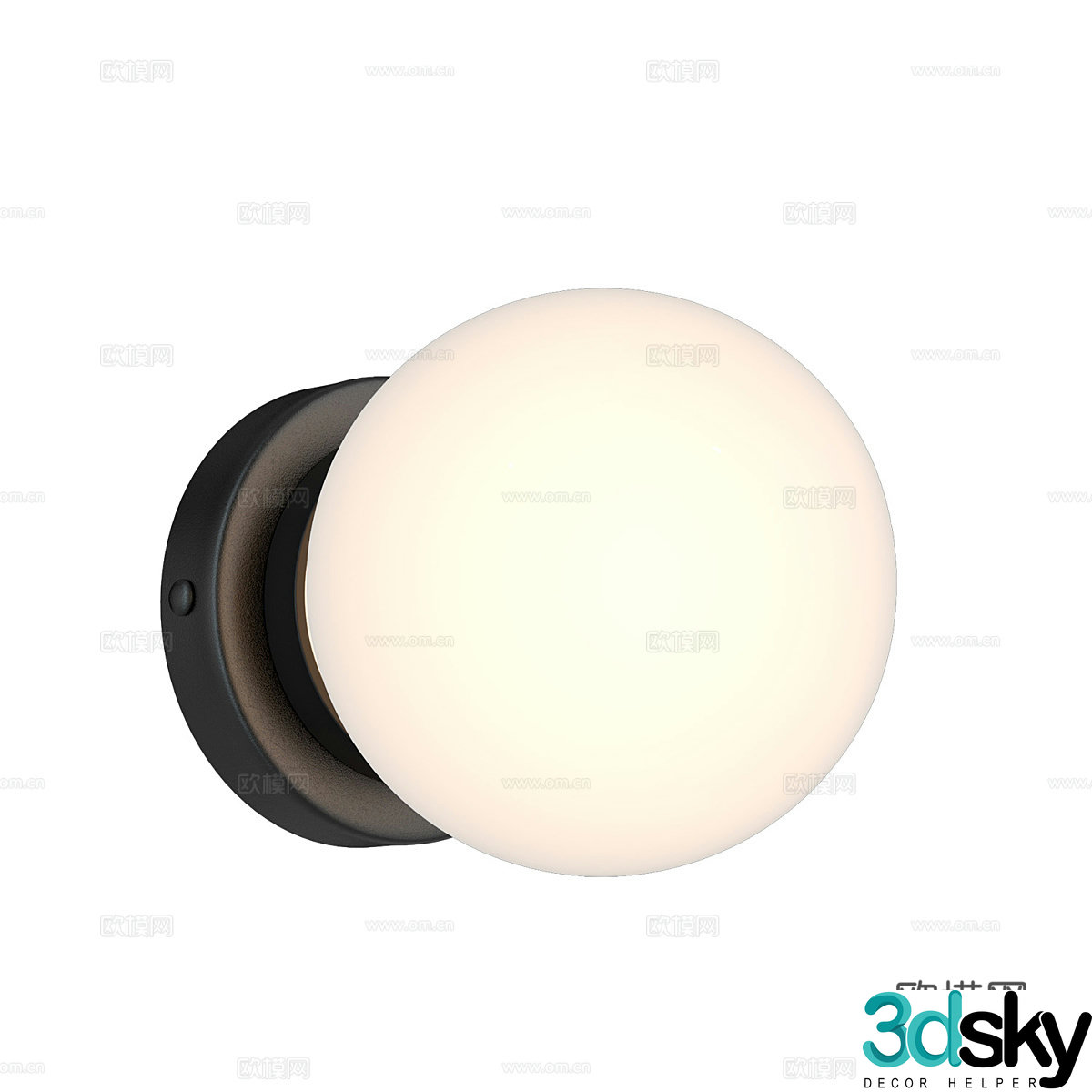 Modern simple spherical wall lamp Wall lamp Simple spherical wall lamp Decorative wall lamp Living room wall lamp 3D model