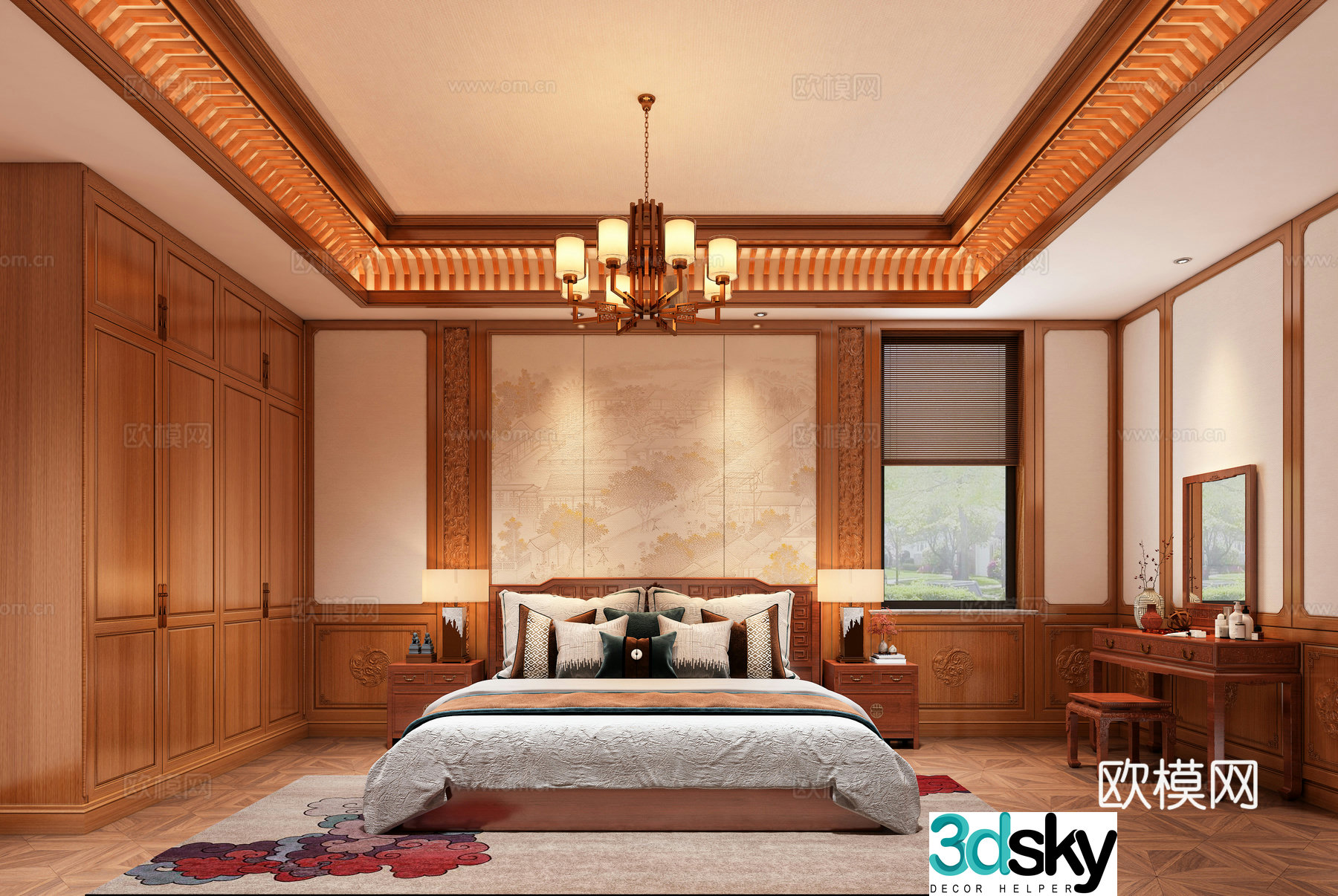 Classical Chinese bedroom 3D model