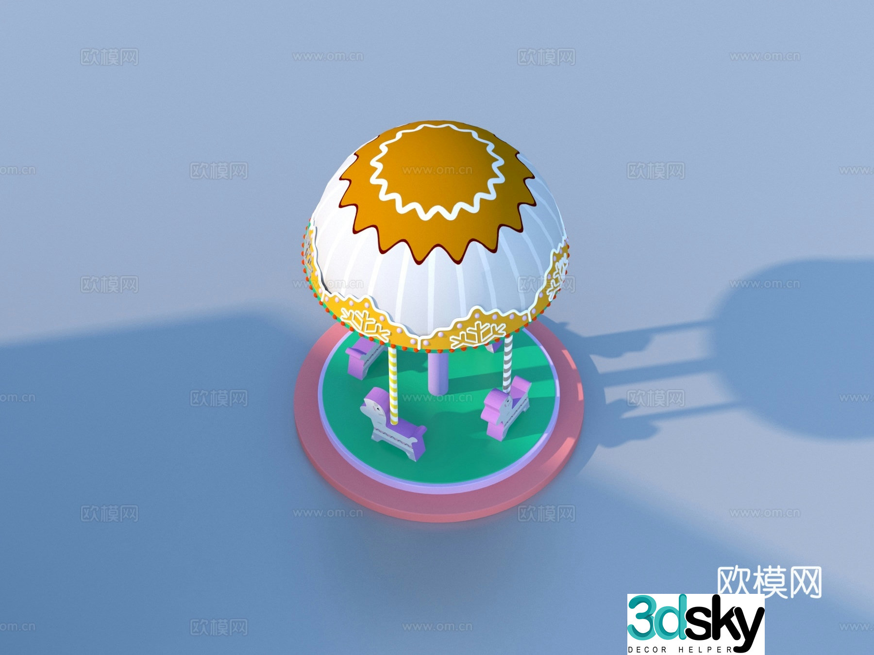 Cartoon toys Children’s Paradise Carousel 3d Model