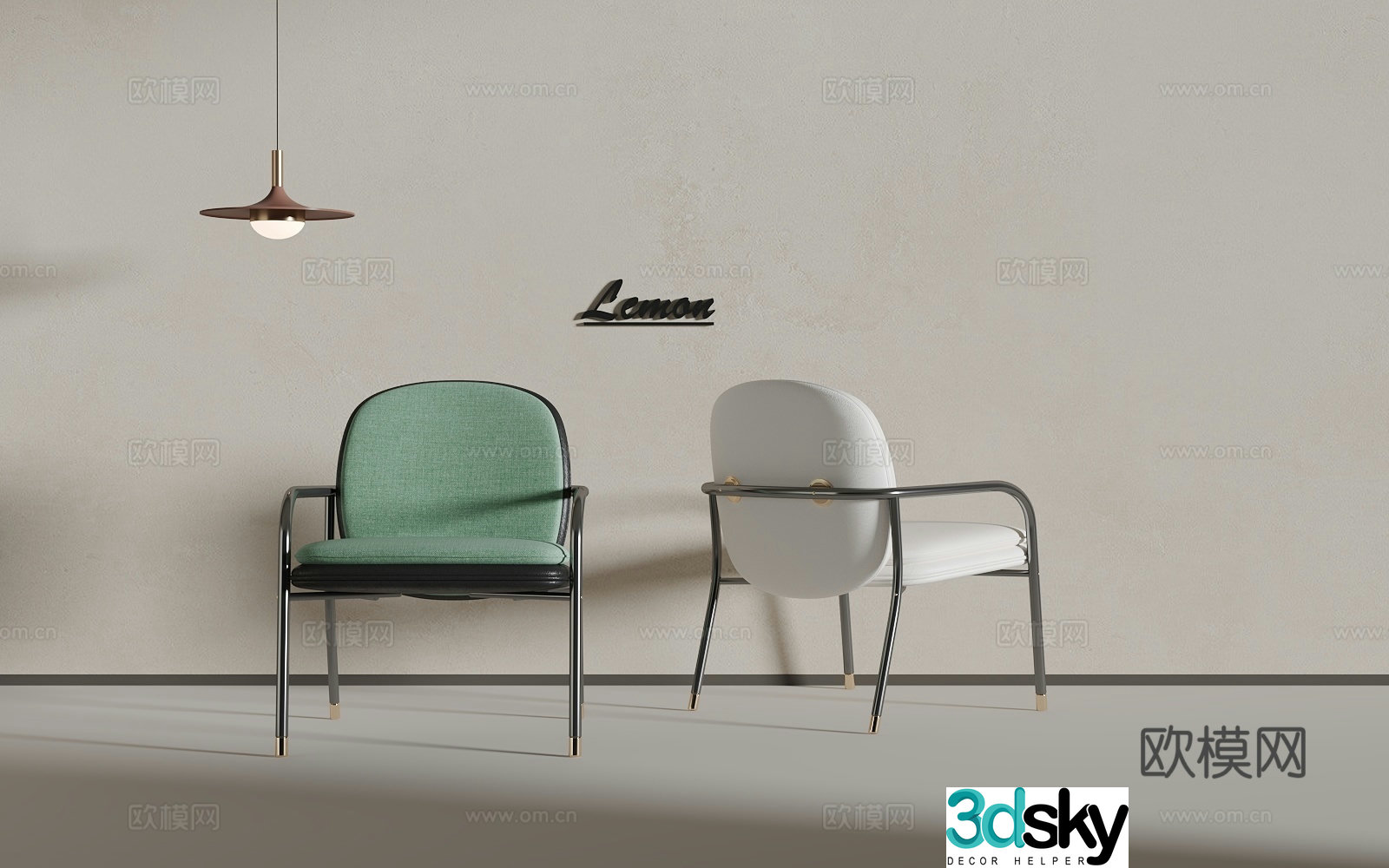 Modern single chair 3d model