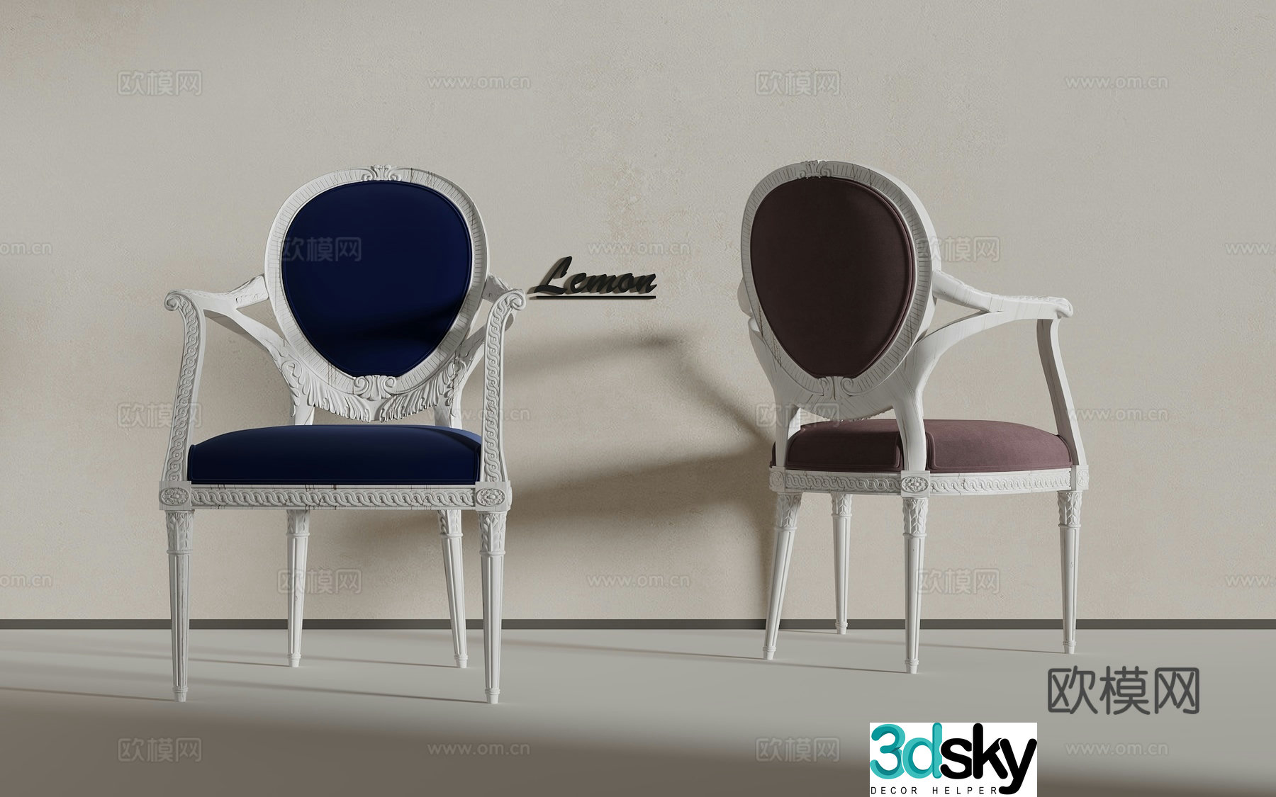 European-style seat 3D model