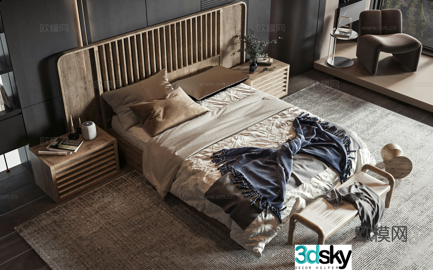 Modern style product bed 3d model