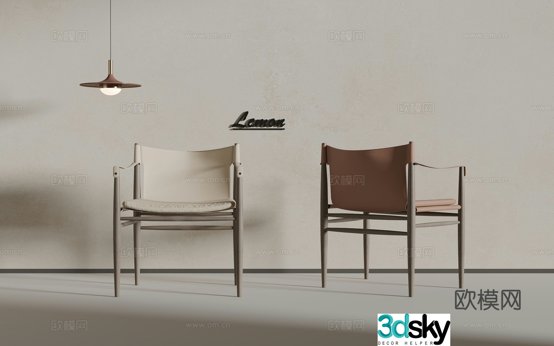 Modern single chair 3d model