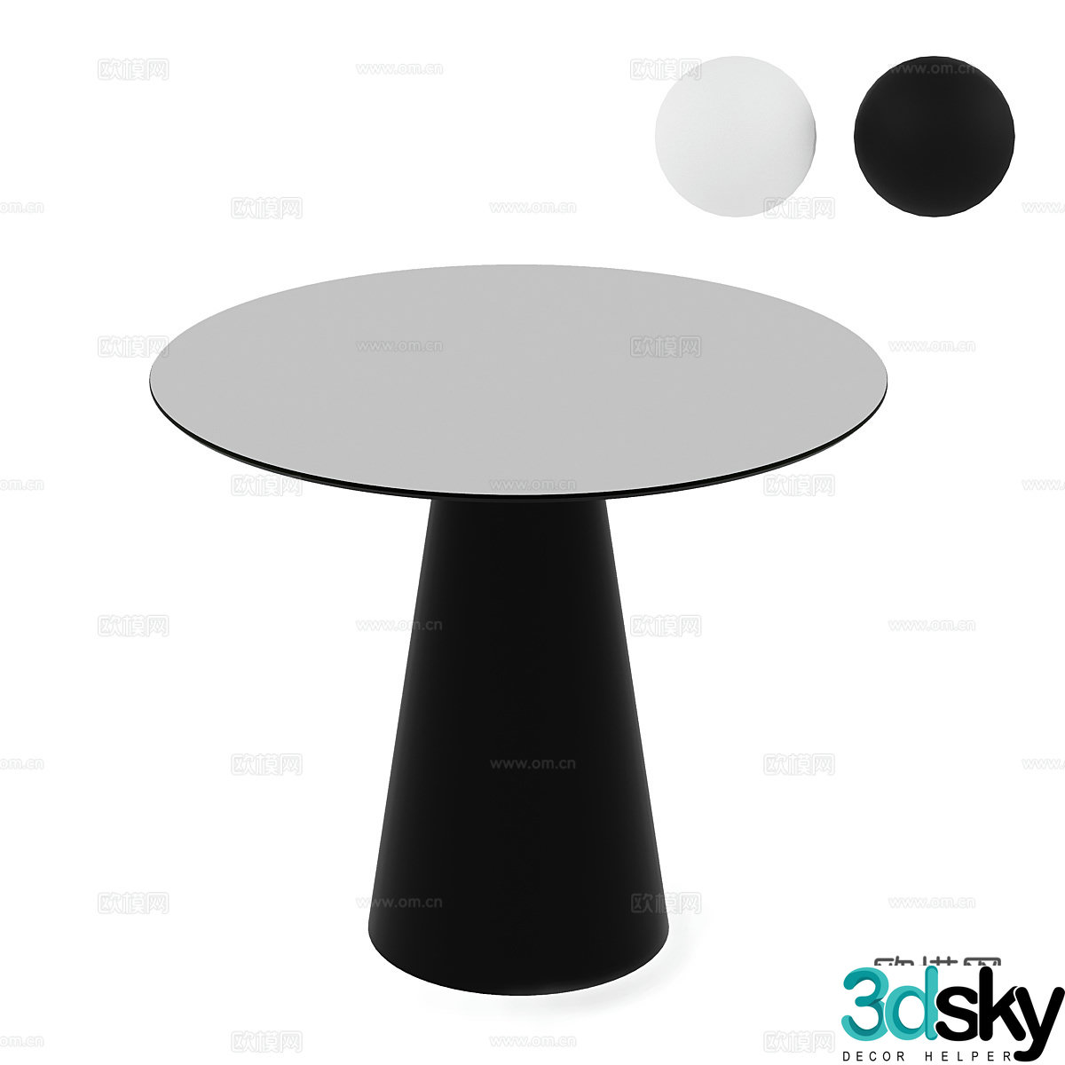 Modern simple dining table Dining table Simple dining table Round dining table Table 3D model