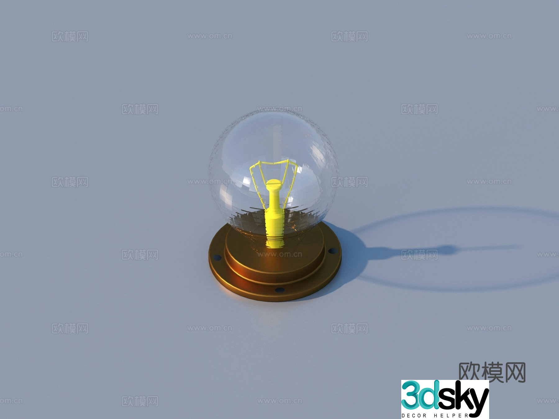 Table lamp light bulb light lamp lamp 3d model