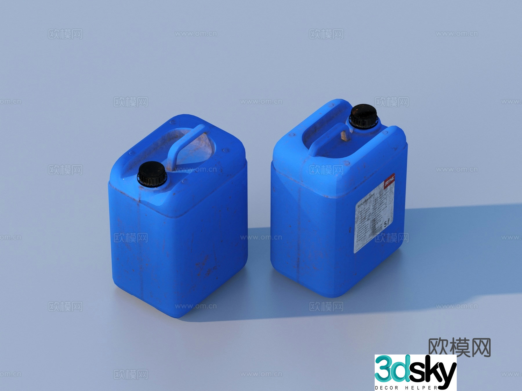Gasoline barrel plastic barrel water storage barrel 3d model